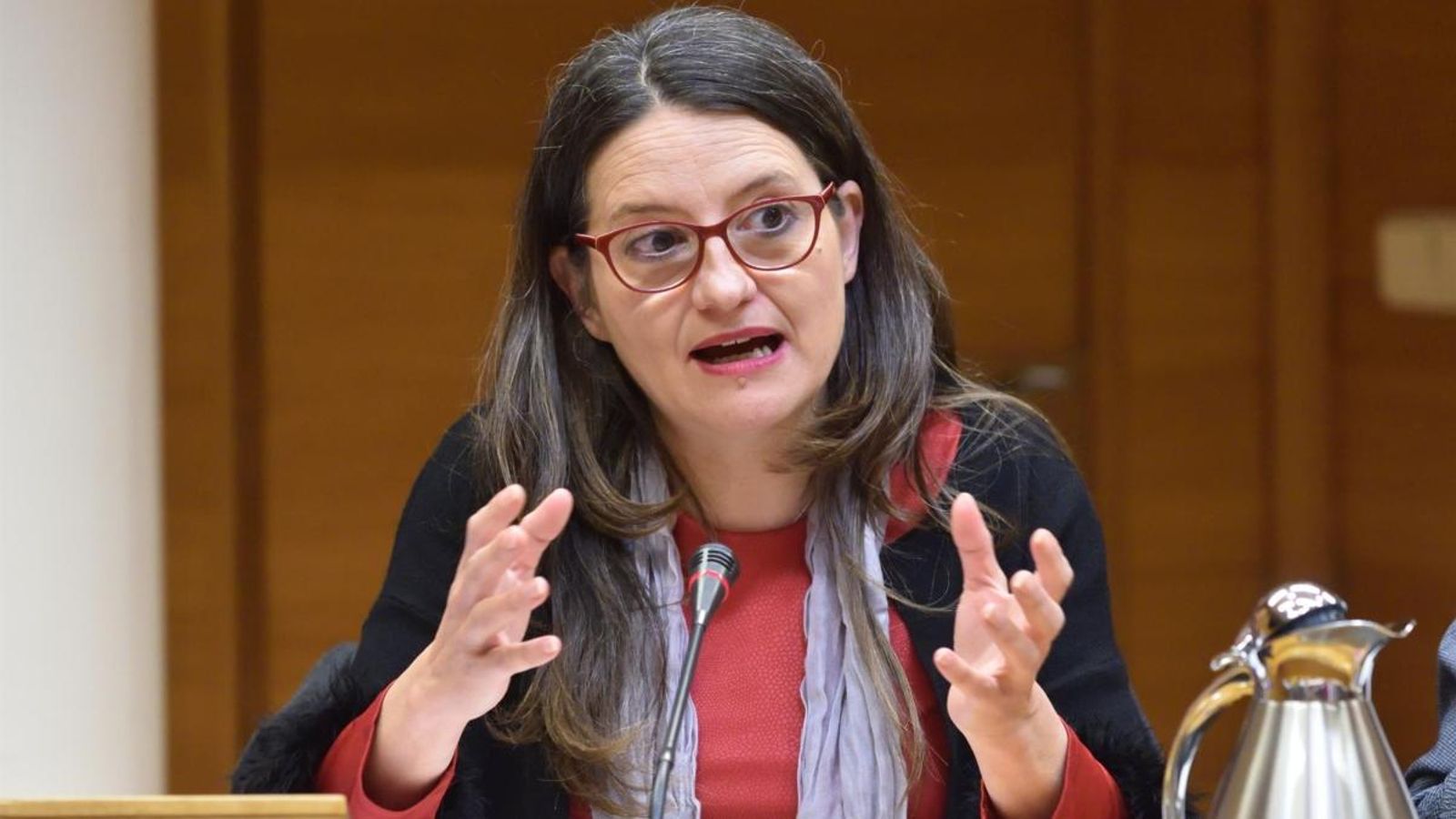 La vicepresidenta Mónica Oltra compareix en la Comissió de Polítiques d'Igualtat