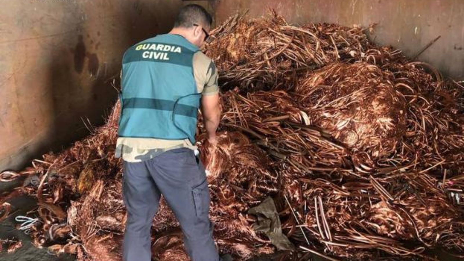 La Guàrdia Civil ha desarticulat una organització relacionada amb el robatori de més de cent tones de cable de coure