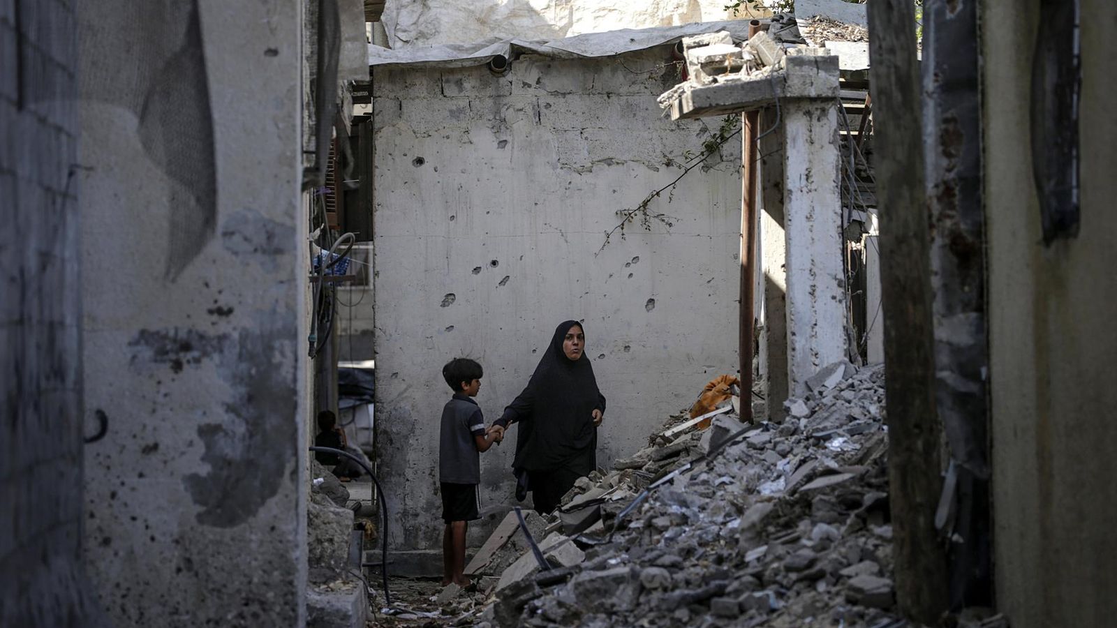 Imatge de les runes del camp de refugiats Al Maghazi a Gaza