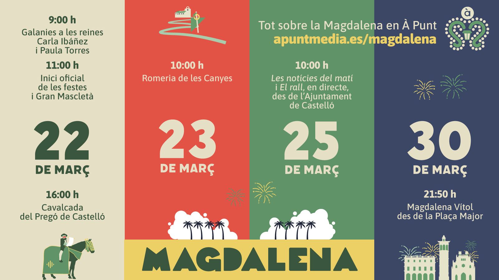 Consulta la programació especial d'À Punt per a portar la Magdalena 2025 a tota la Comunitat Valenciana