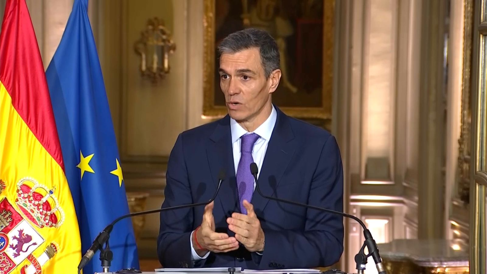 Sánchez, este dimarts des de París