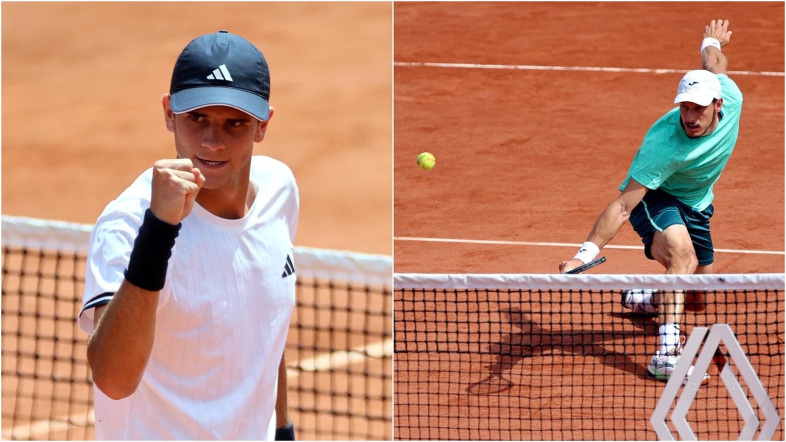 Jódar i Carreño, en els partits d'este divendres a Roland Garros