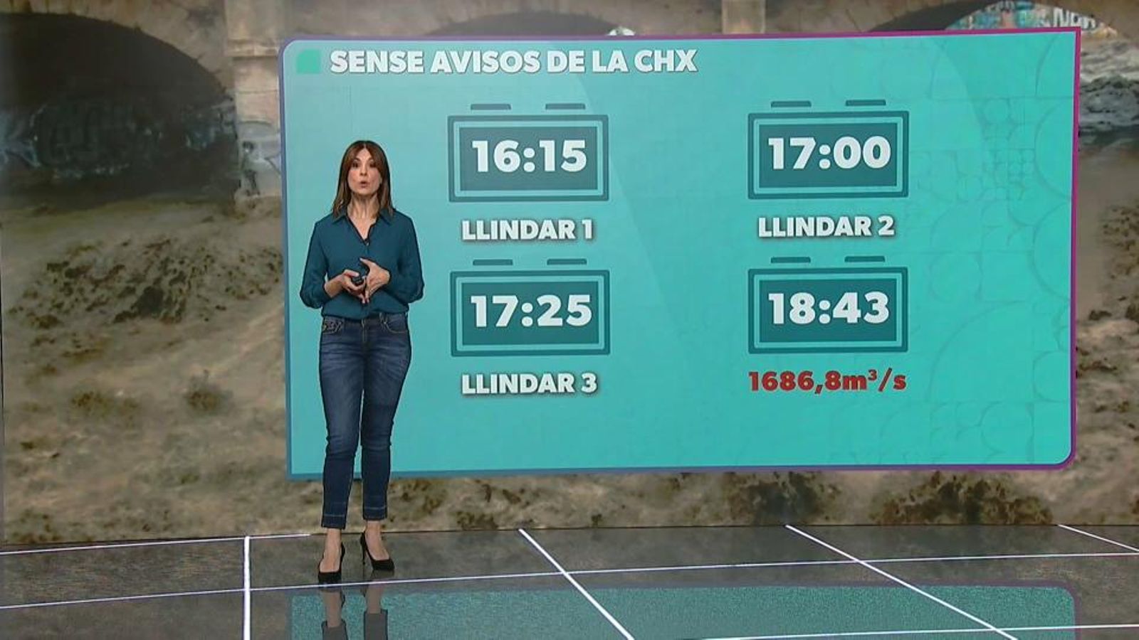 L'informe elabora una cronologia dels fets i analitza el desbordament dels rius i barrancs el dia de la dana