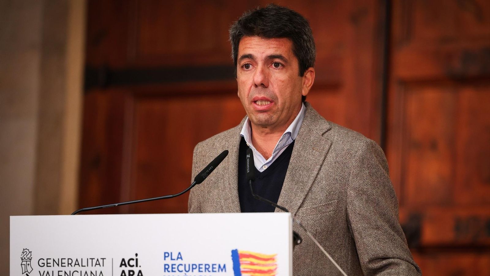 Mazón, en una roda de premsa divendres passat