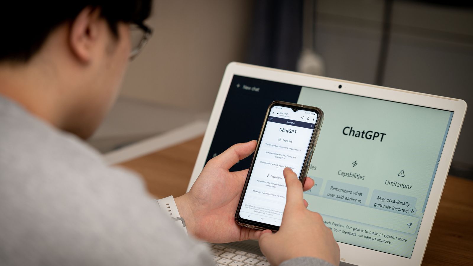 Un internauta usa la plataforma Chat GPT