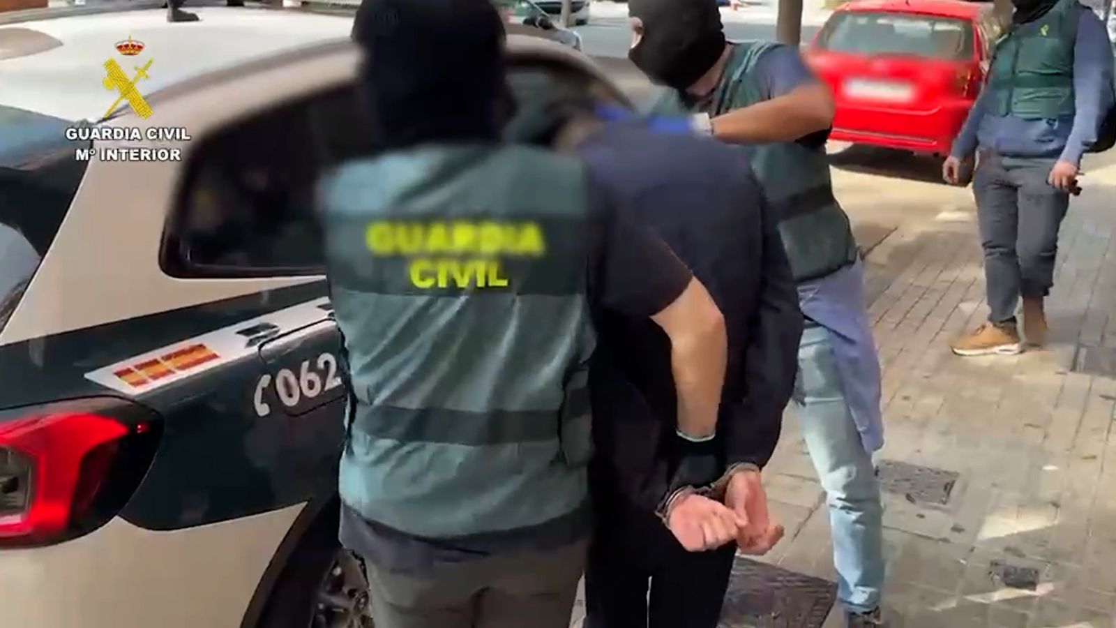 Moment de la detenció del presumpte líder de Blocus a Espanya
