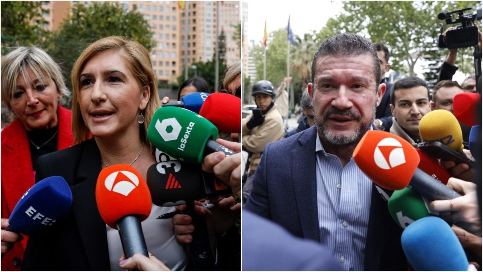 En imatge, els dos alts càrrecs de la Generalitat investigats, l'exconsellera de Justícia i Interior Salomé Pradas i l'exsecretari autonòmic d'Emergències Emilio Argüeso