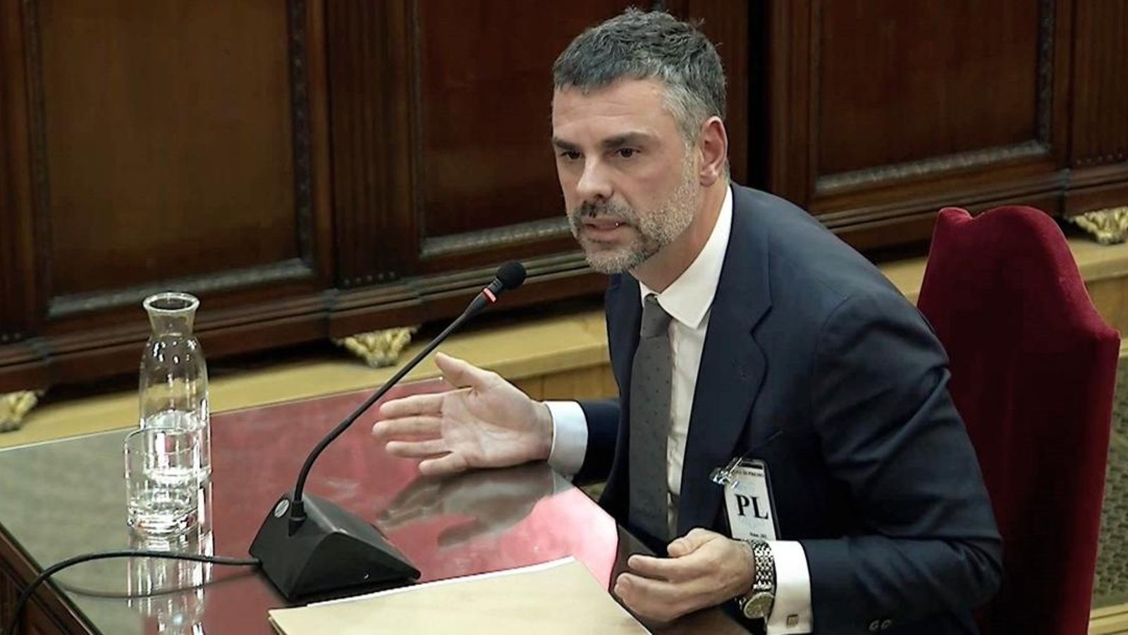 L'exconseller català d'Empresa, Santi Vila, en la sisena jornada del judici pel ‘procés’