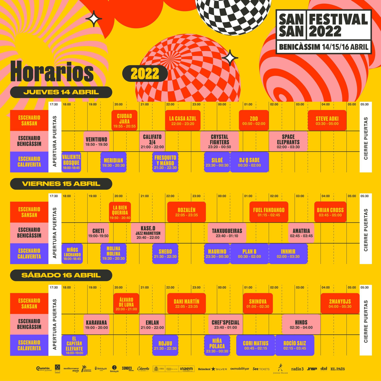 Horari del festival SanSan de Benicàssim