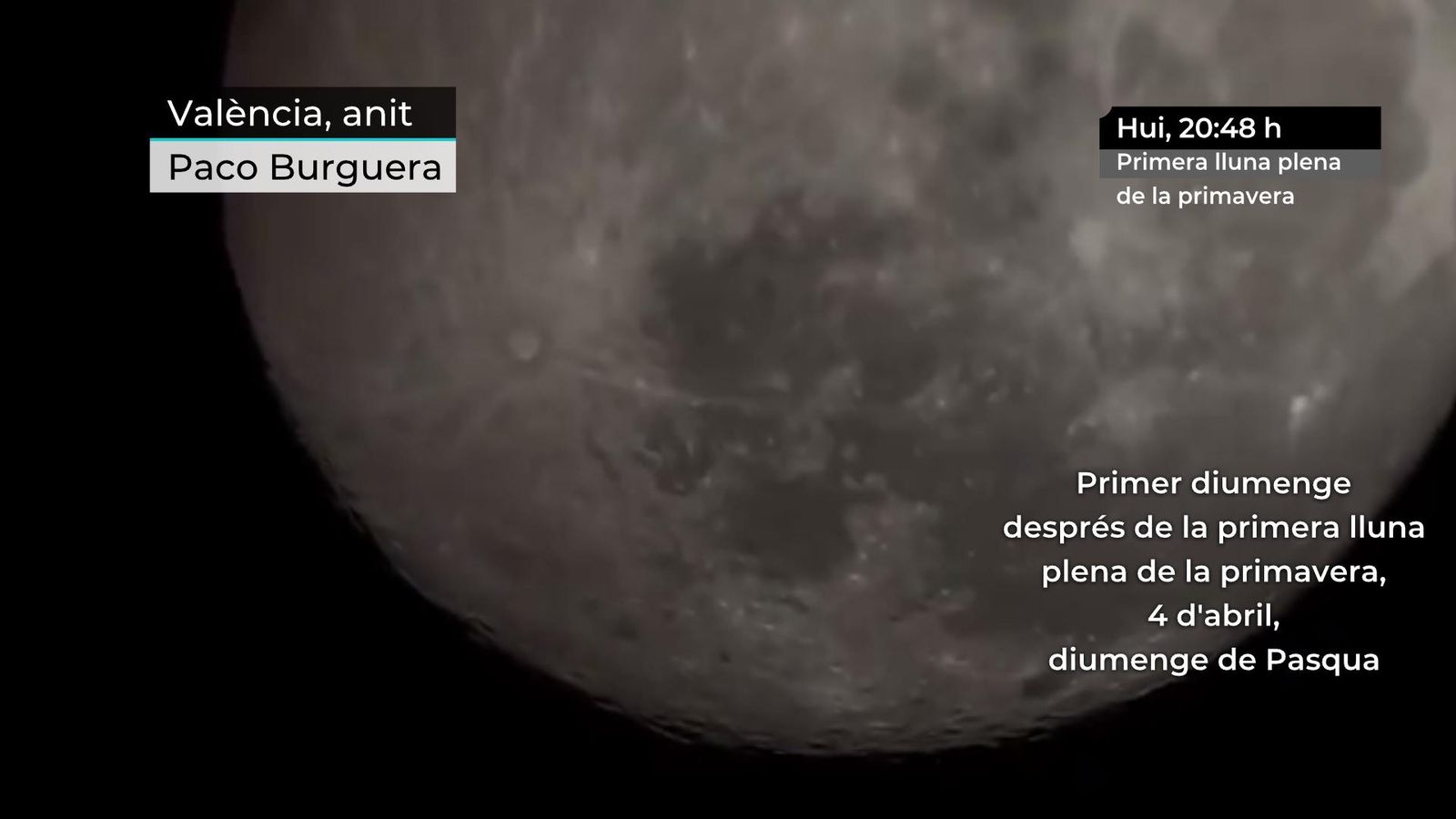 La lluna plena que marca l'inici de la Pasqua de 2021