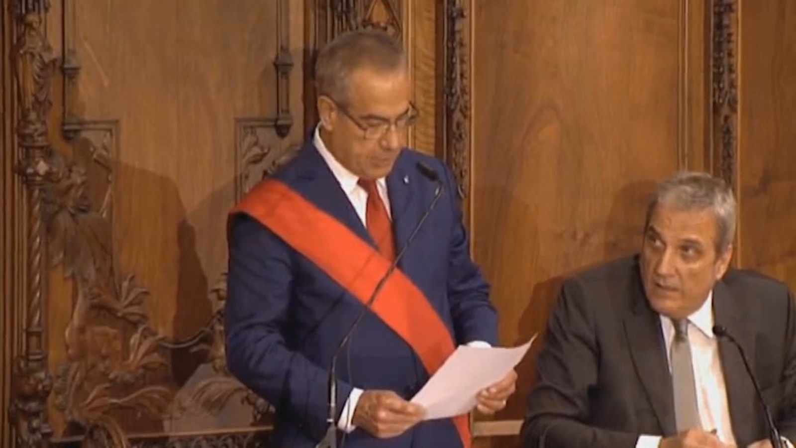 Corbacho, durant la sessió constitutiva de l'Ajuntament de Barcelona