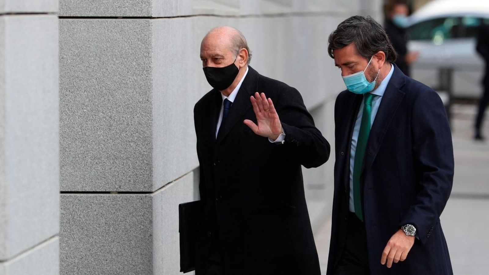 L'exministre de l'Interior, Jorge Fernández Díaz, a la seua arribada a l'Audiència Nacional aquest divendres
