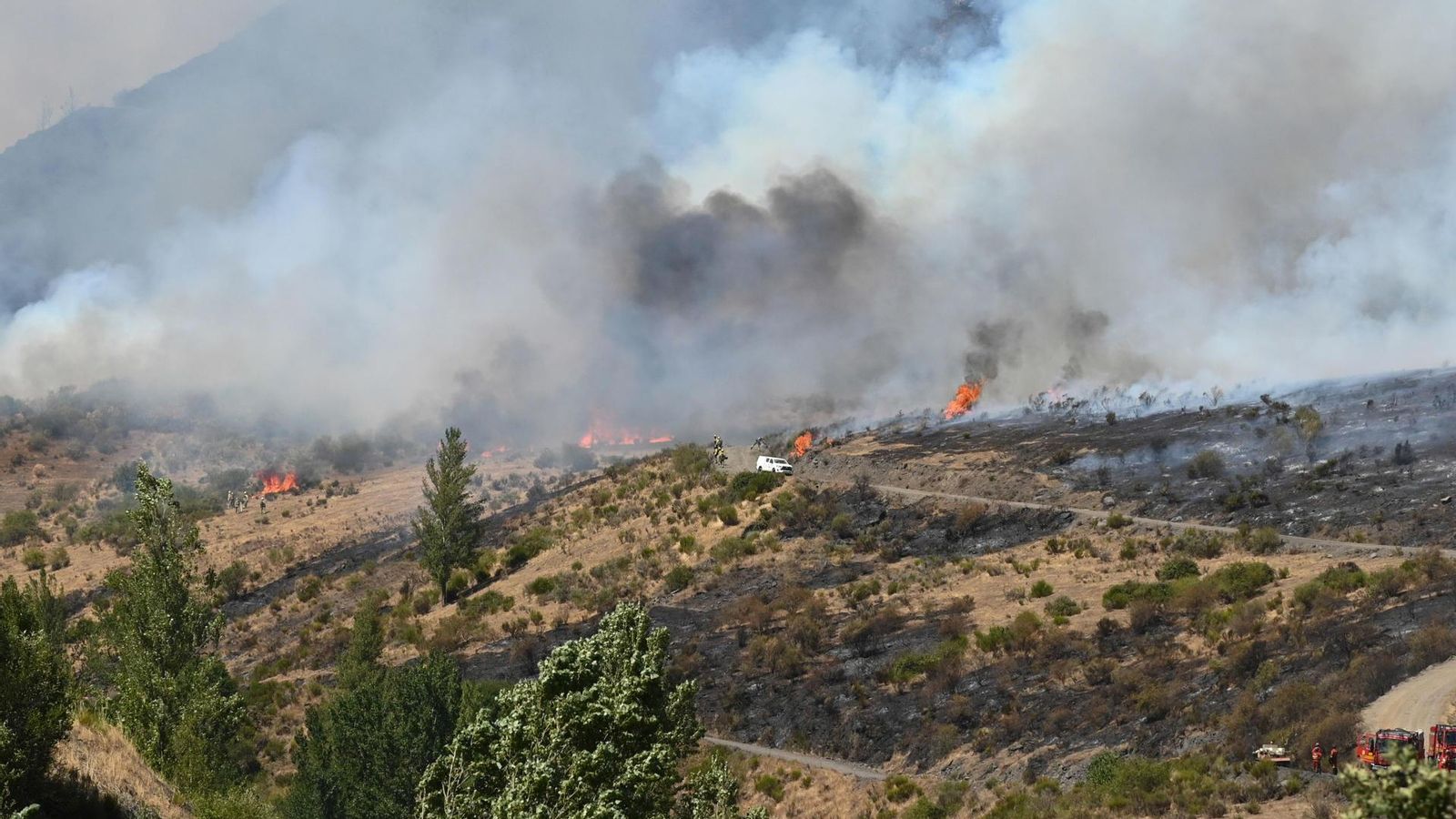 El foc que crema a Fasgar, Lleó, este dijous
