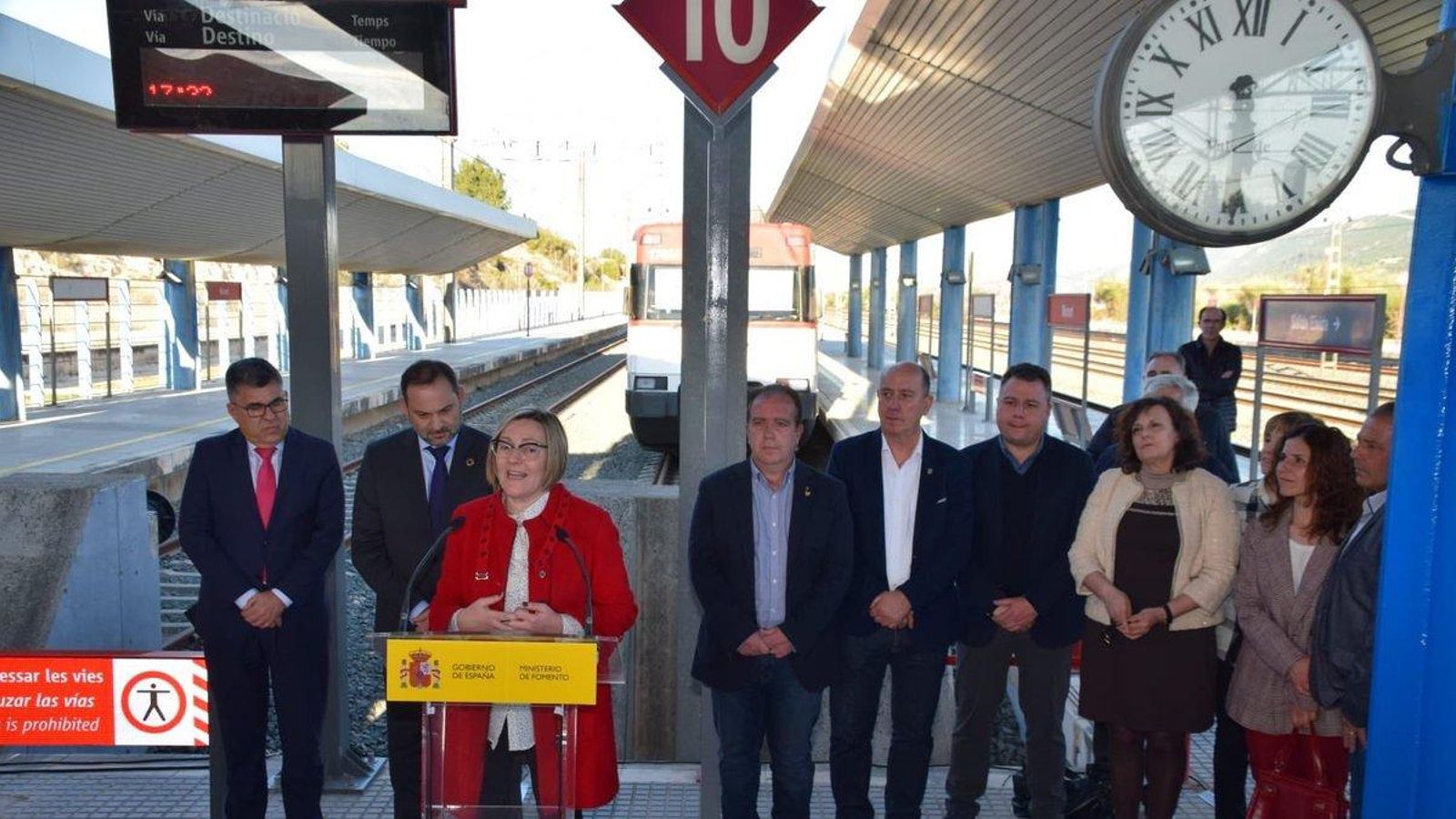 Roda de premsa del ministre de Foment, José Luis Ábalos i la consellera de Vertebració del Territori, Maria José Salvador. Gva