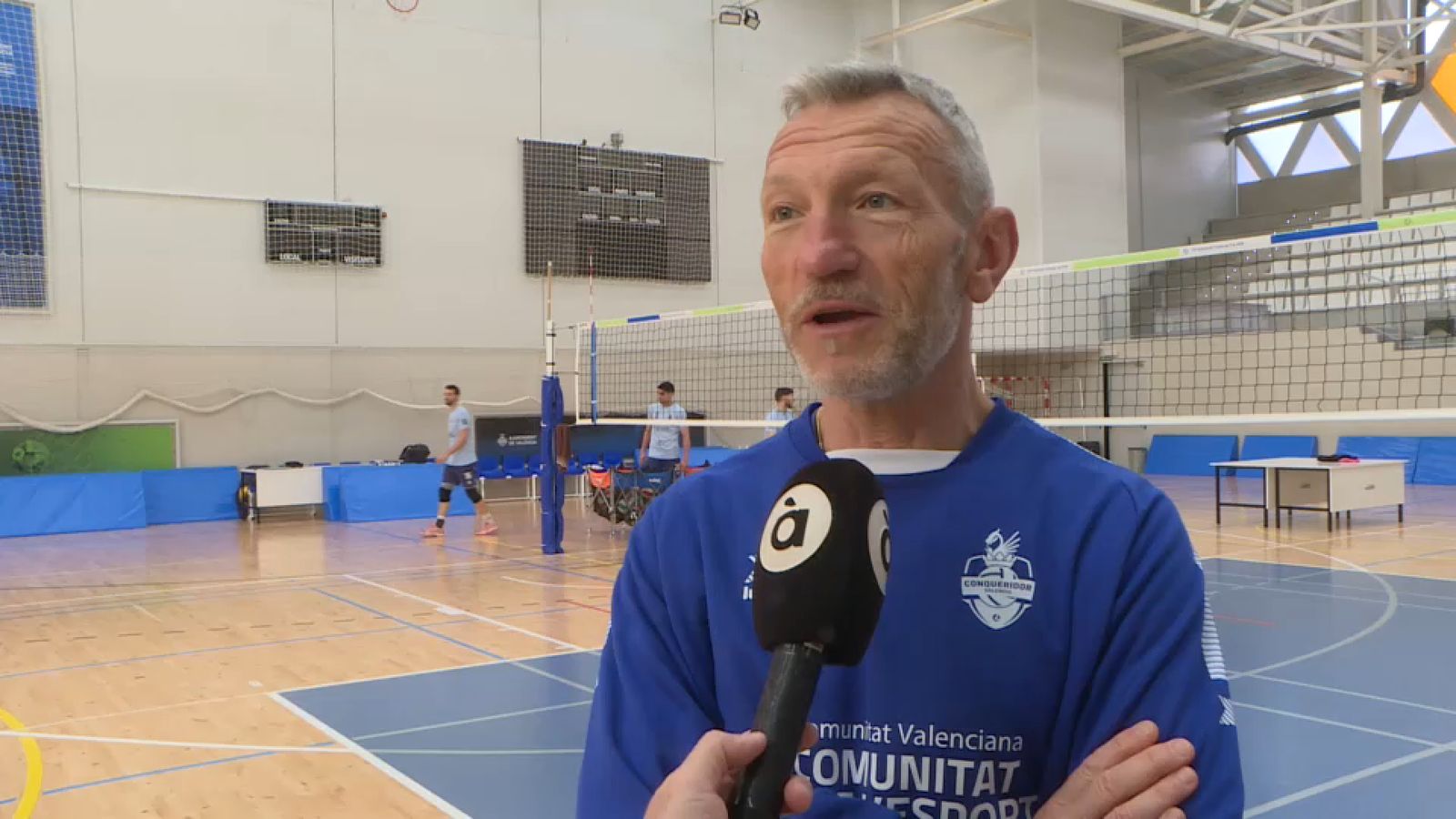 Zanini, en una entrevista prèvia a la Copa del Rei a la Fonteta