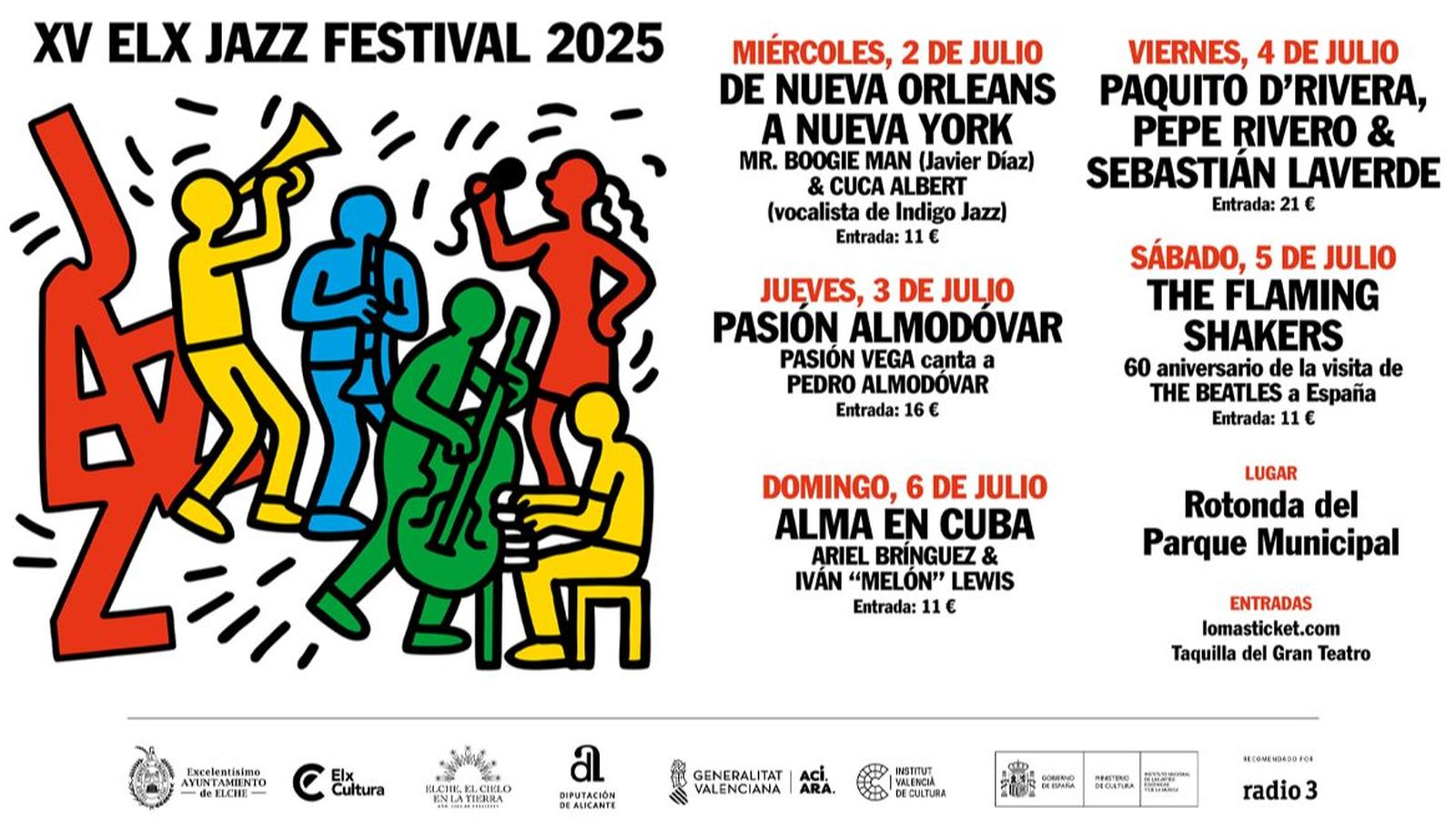 El cartell del festival de jazz que acull Elx fins al pròxim diumenge