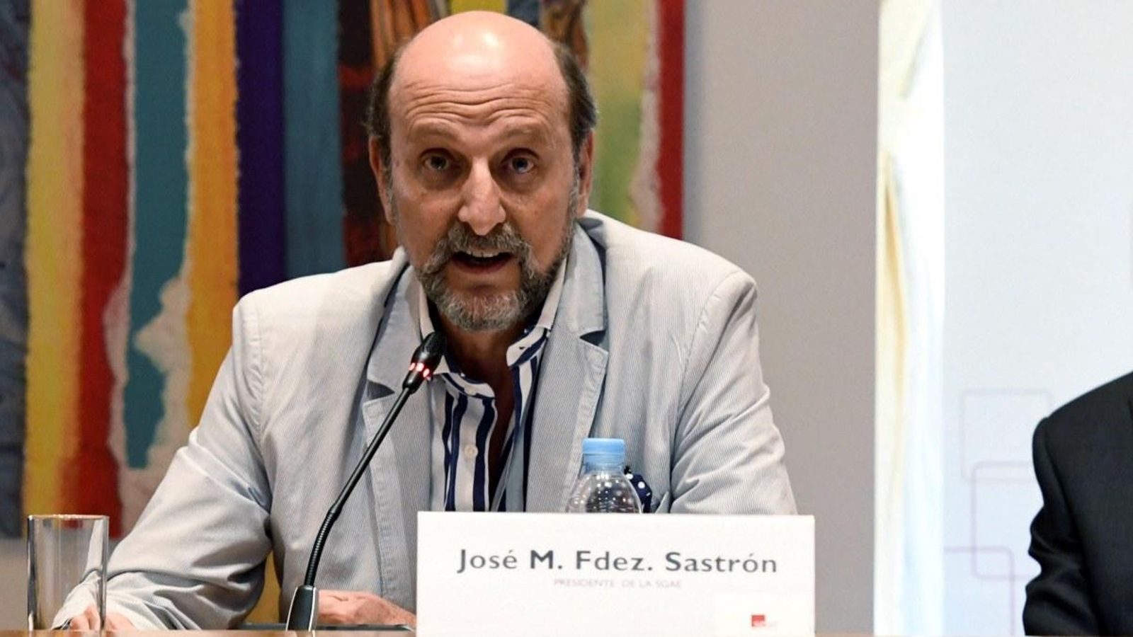 El president de la Societat General d’Autors i Editors (SGAE), José Miguel Fernández Sastrón