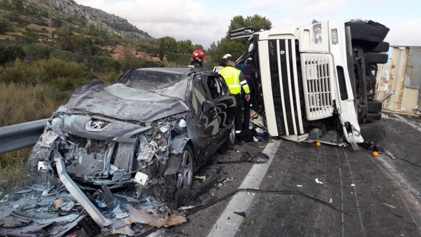 Així han quedat els vehicles implicats en el sinistre