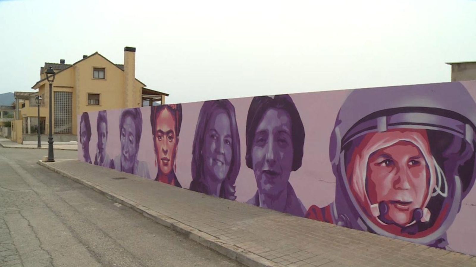Recreació del mural 'La unió fa la força' a Geldo