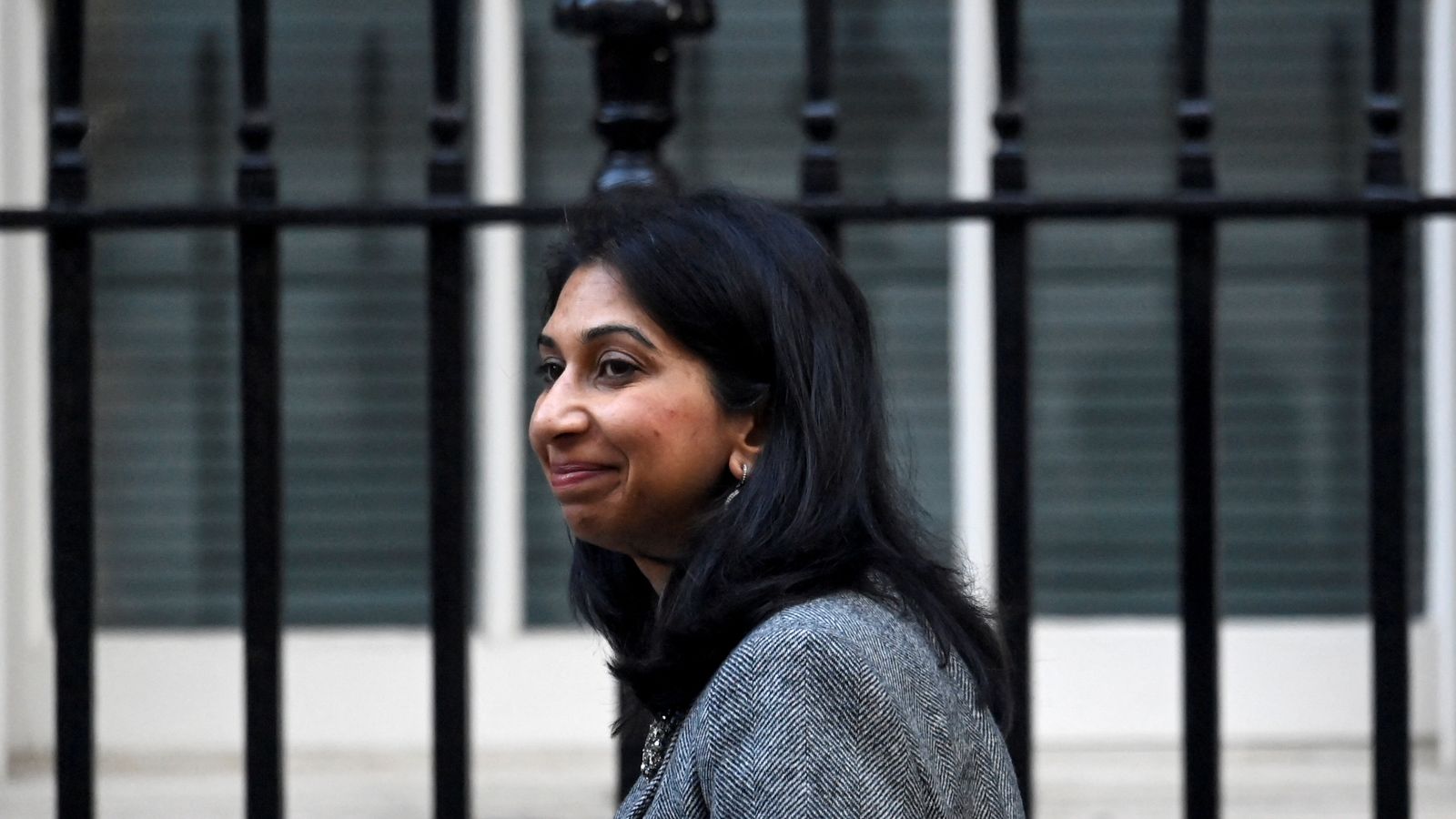 La responsable de la cartera d’Interior britànica, Suella Braverman, en Downing Street