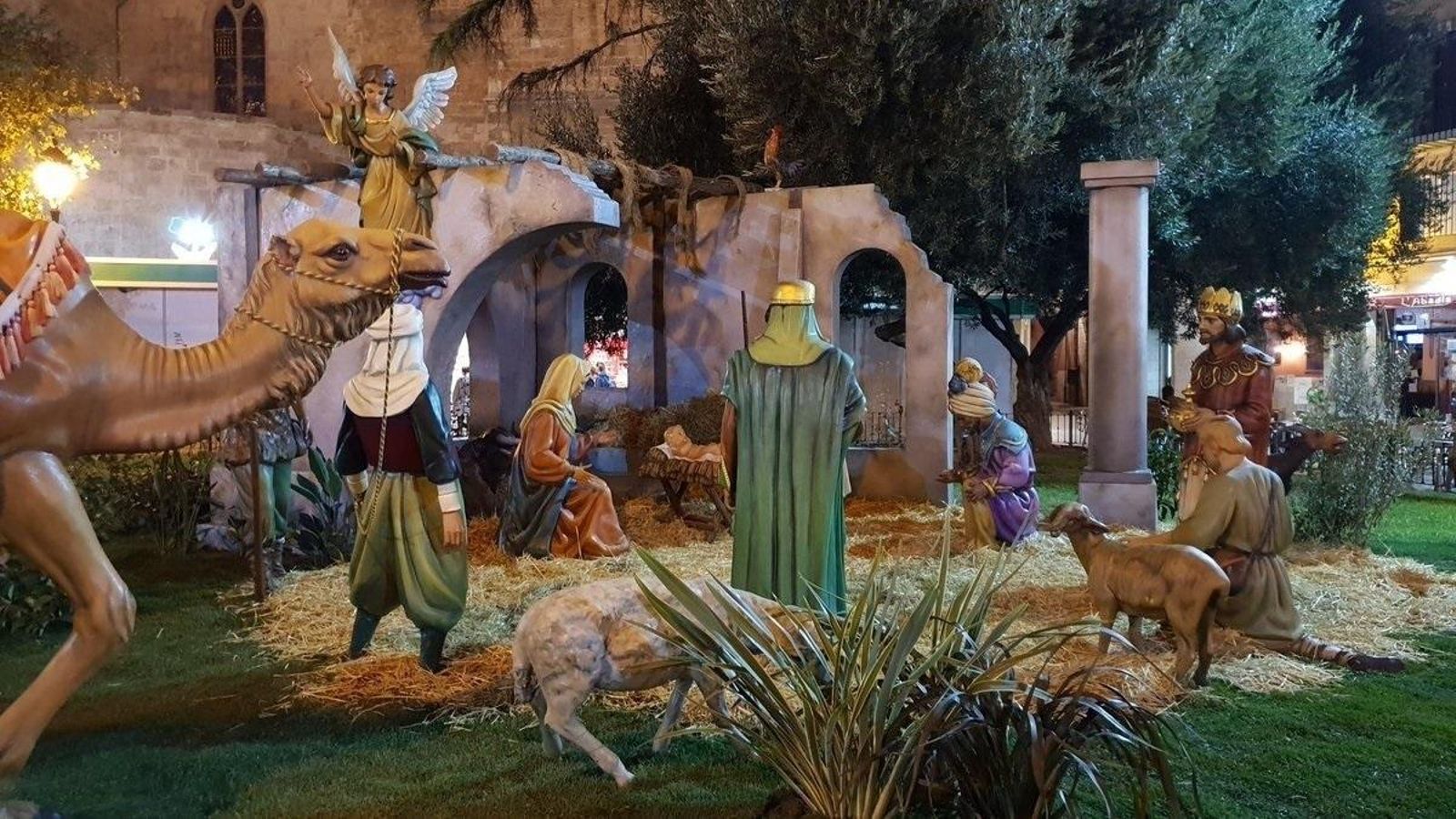 Imatge d'arxiu del betlem de la plaça de la Reina de València