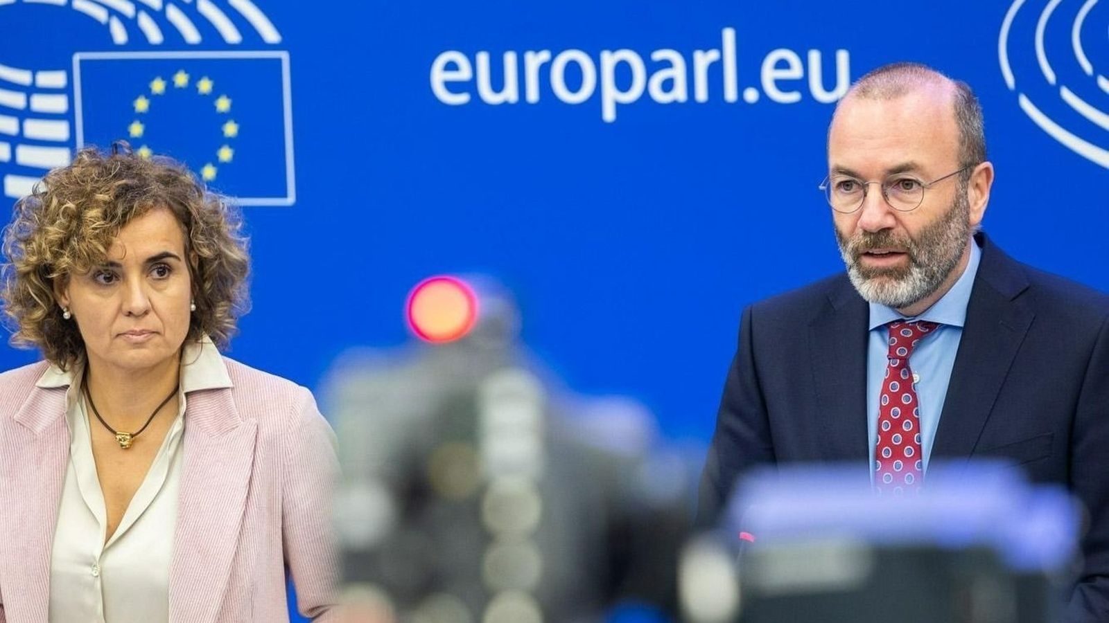 Dolors Montserrat amb el president del Partit Popular Europeo (PPE), Manfred Weber