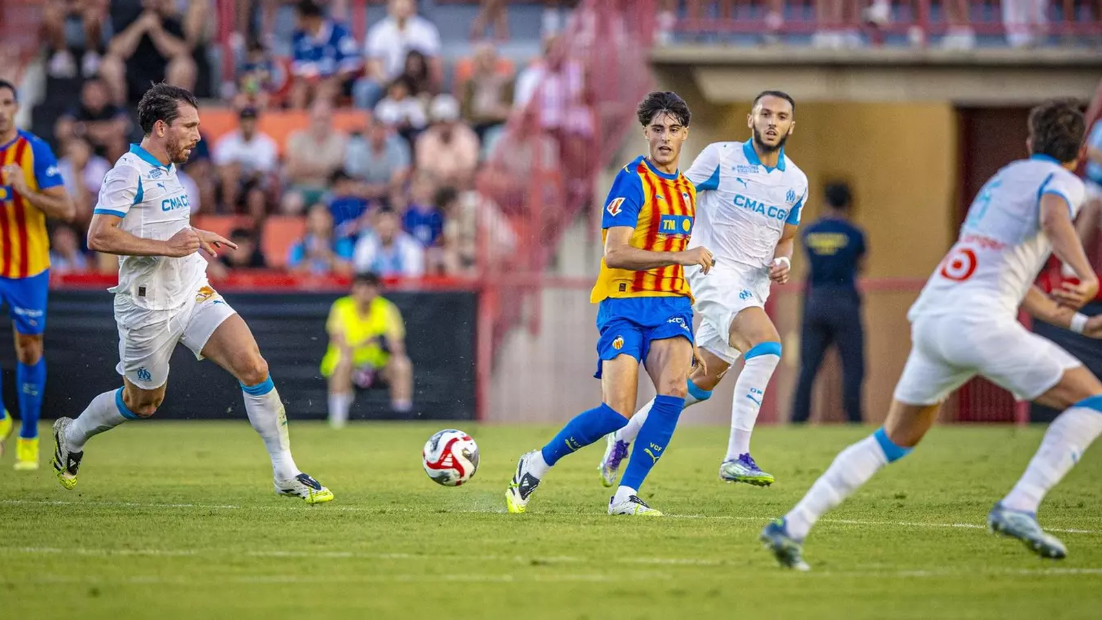 El duel contra l'Olympique de Marsella (Foto: València CF)