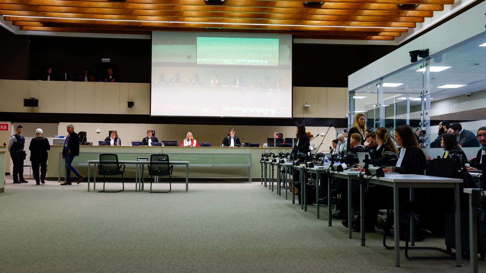 Sala en què es jutjaran els atemptats de Brussel·les del 2016