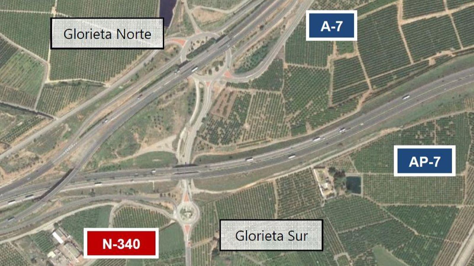 Enllaç entre l'AP-7, l'A-7 i l'N-340 a Sagunt