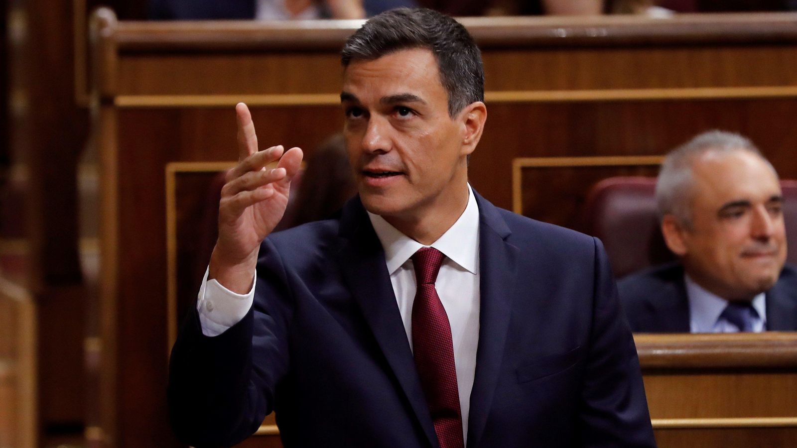 Pedro Sánchez hui durant la sessió de control del Congrés