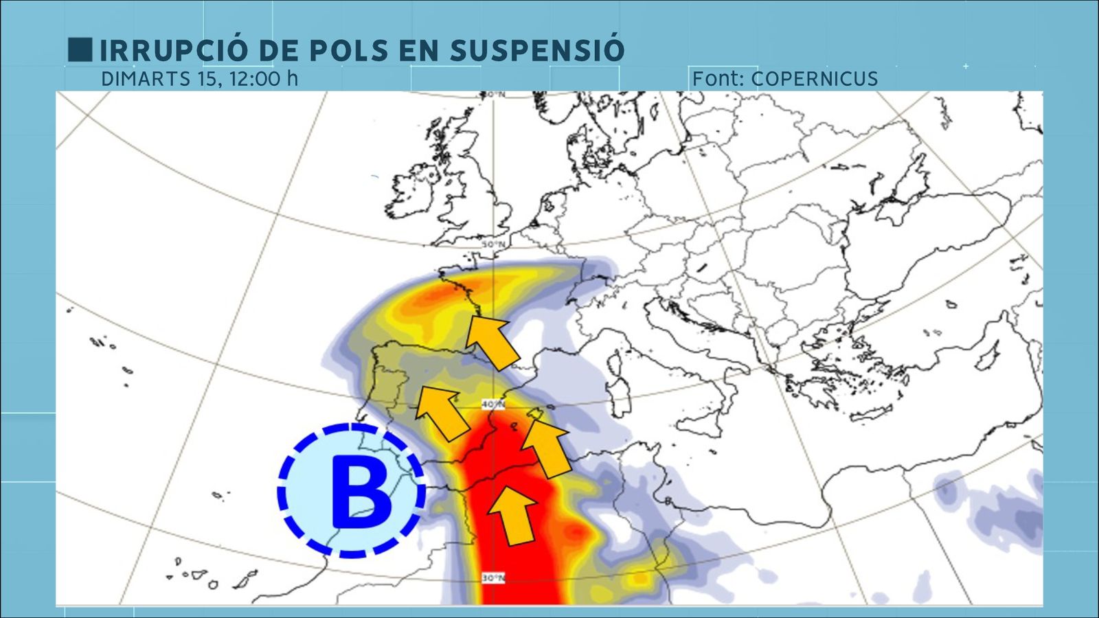Intrusió de pols des del nord d'Àfrica
