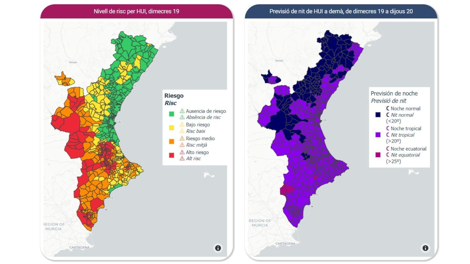 Alerta sanitària segons la previsió d'altes temperatures