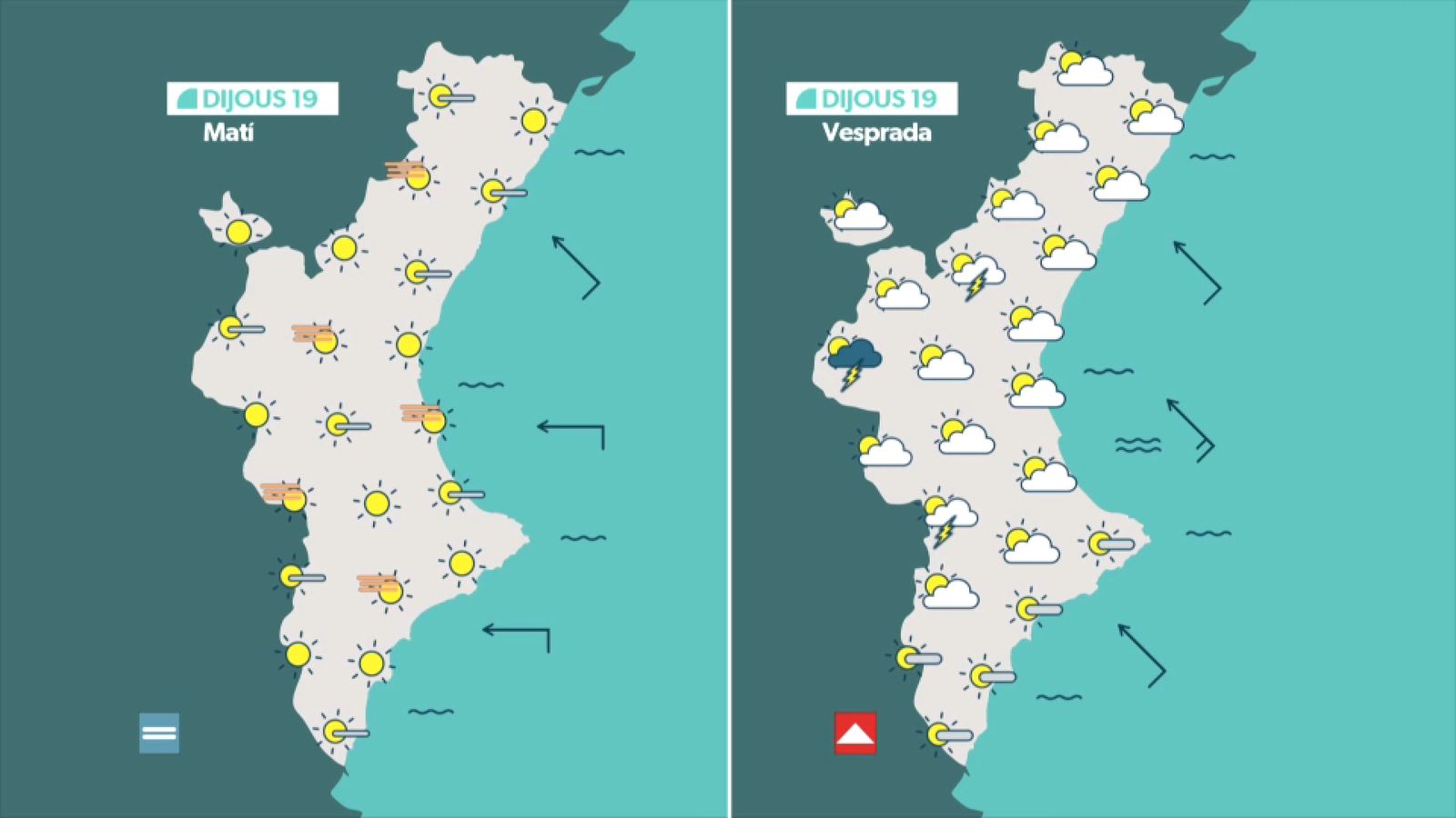 En imatge, la previsió meteorològica