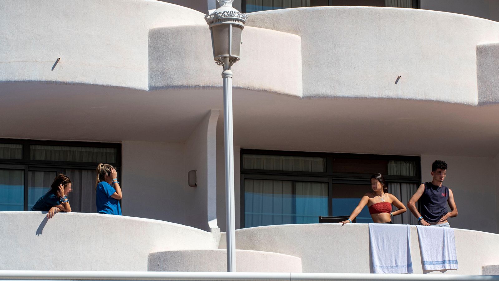 Vista dels balcons de l'Hotel Palma Bellver
