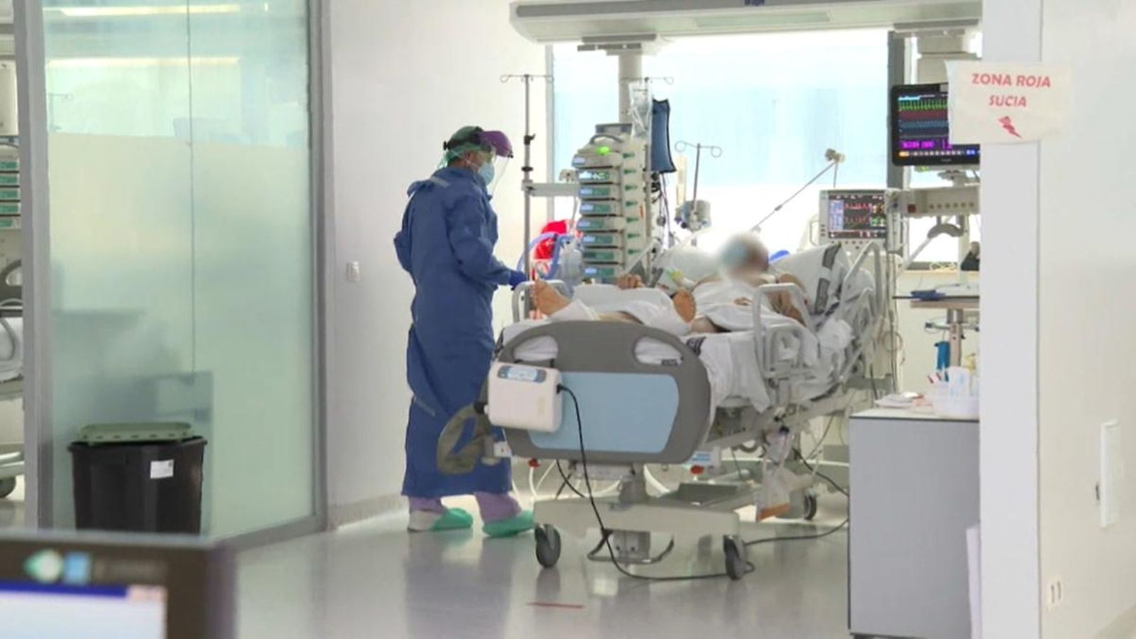 Imatge d'arxiu de l'UCI de l'Hospital Comarcal de Gandia