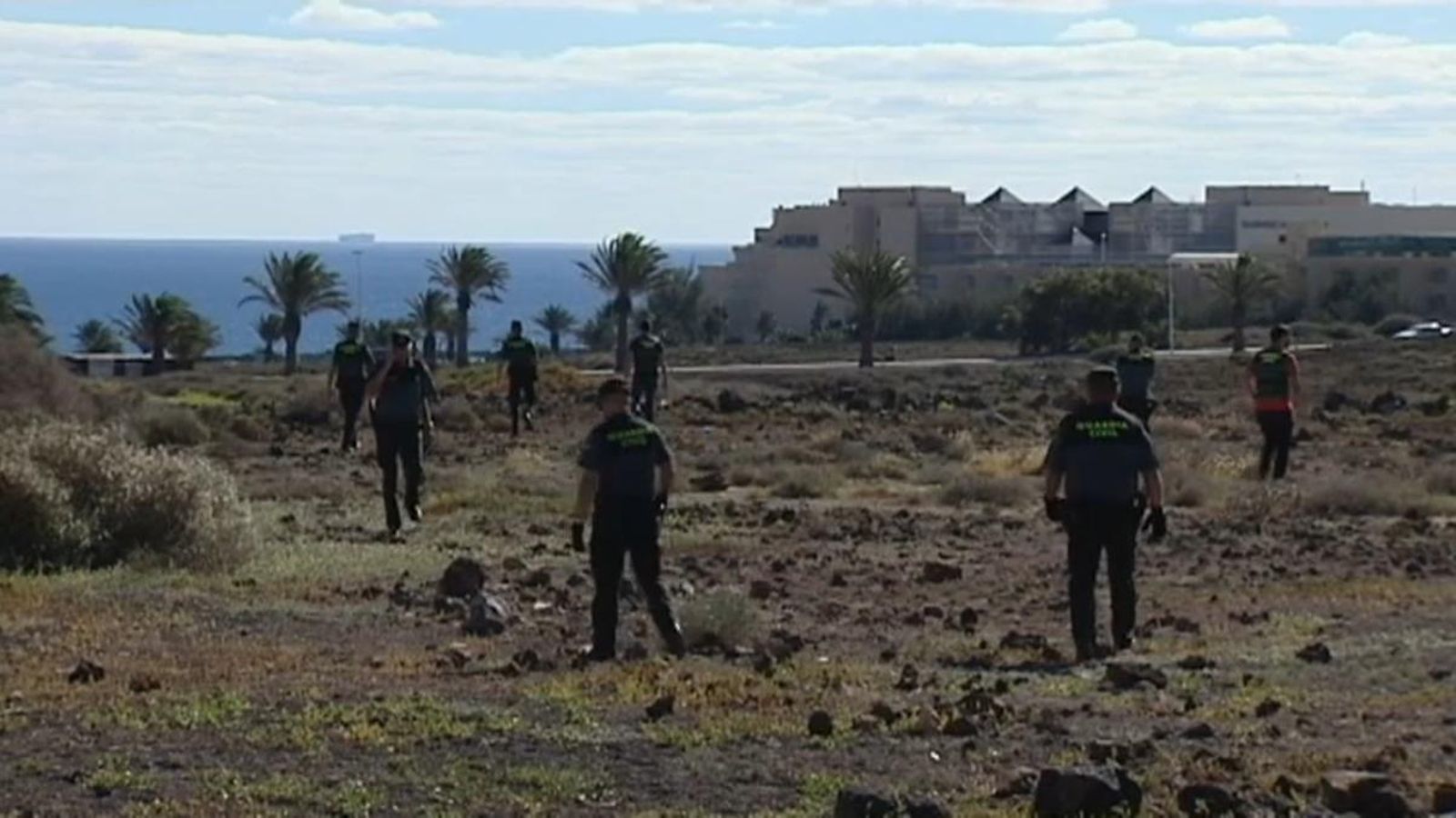 La Guàrdia Civil durant els treballs de recerca a Lanzarote