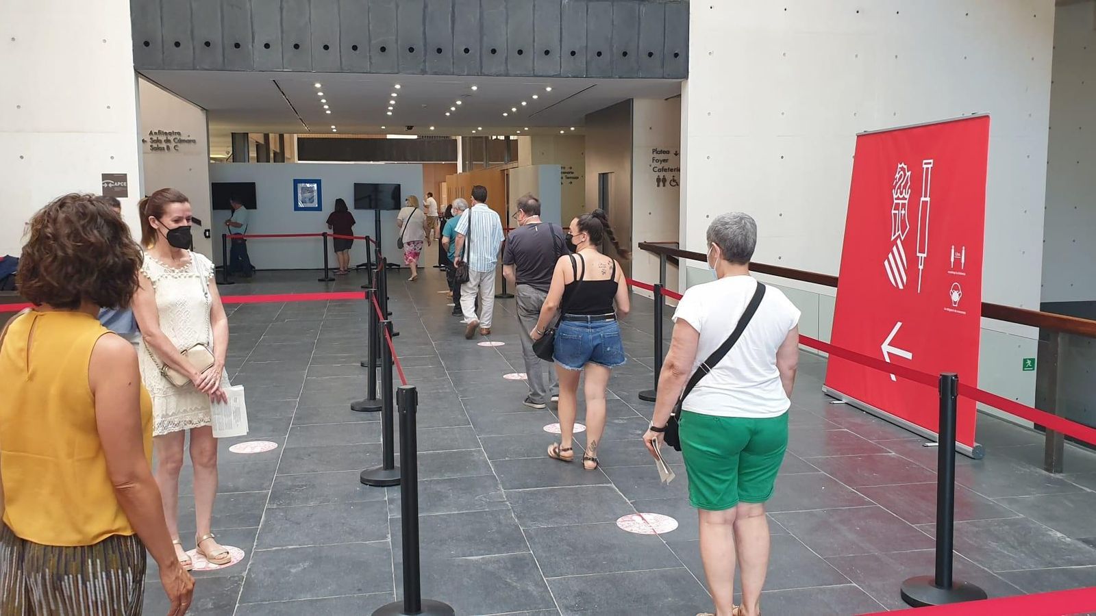 Punt de vacunació a l'Auditori de Castelló