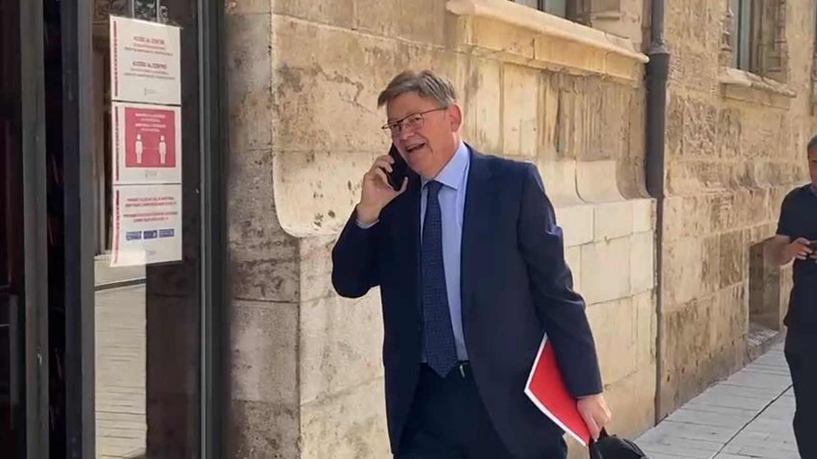 Arribada de Ximo Puig al Palau de la Generalitat, aquest dissate