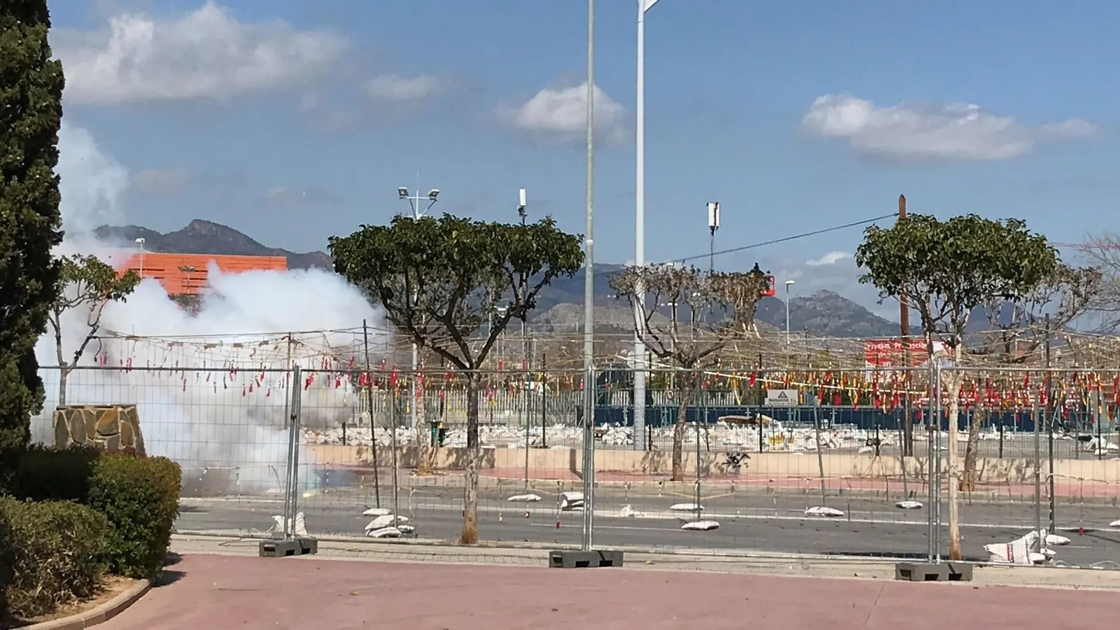 Mascletà de Castelló al recinte del Primer Molí