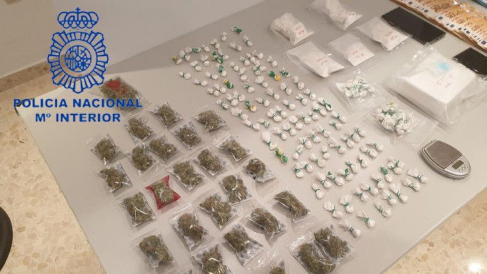 Drogues confiscades per la Policia Nacional