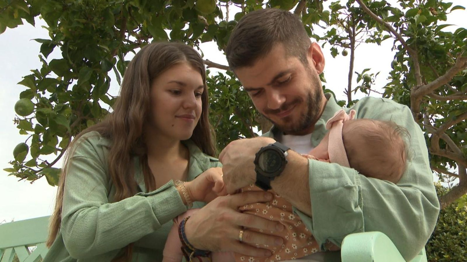 Olga i Roman Humeniuk amb la seua filla