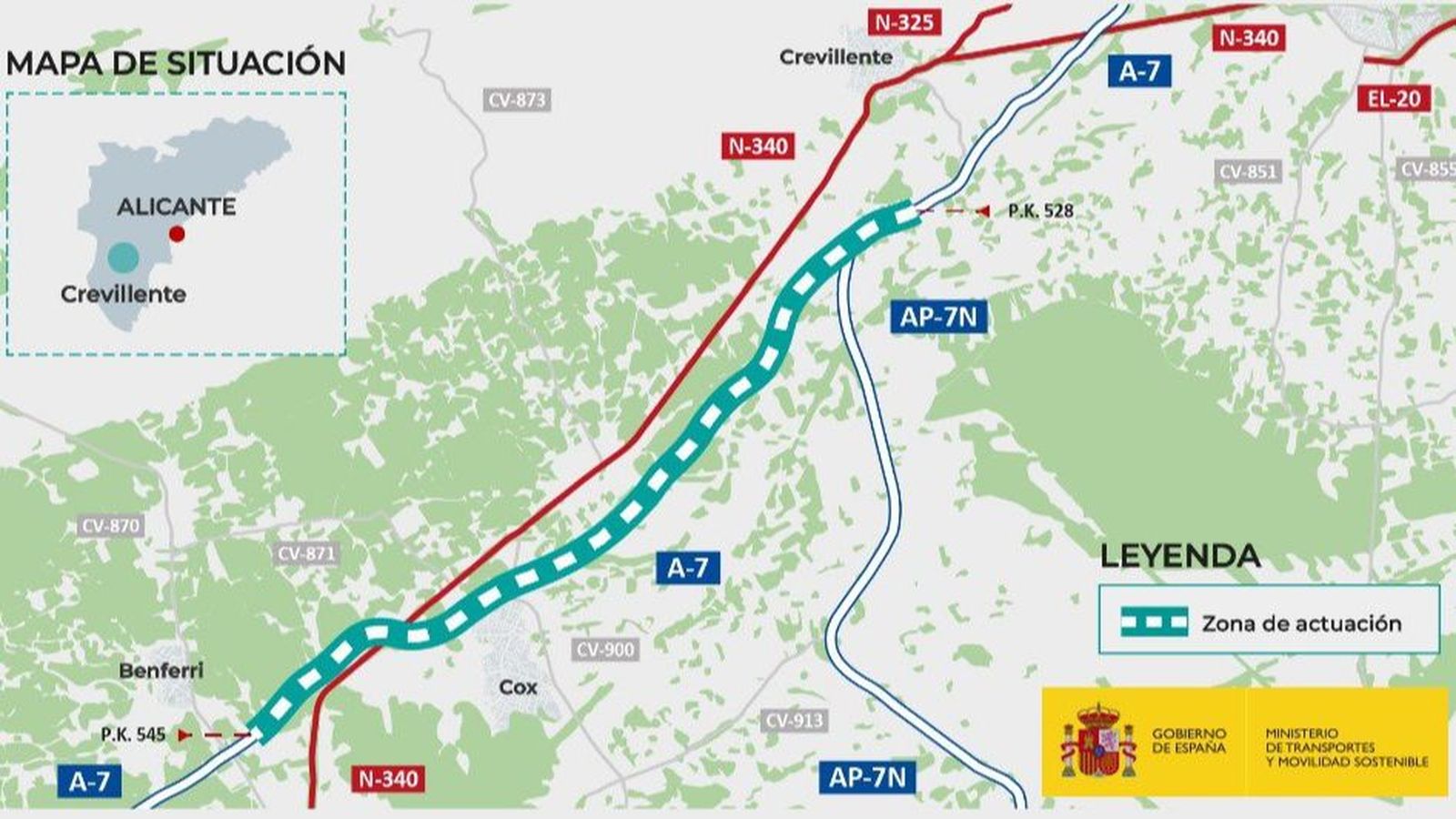 Ampliació del tercer carril entre Crevillent i Oriola