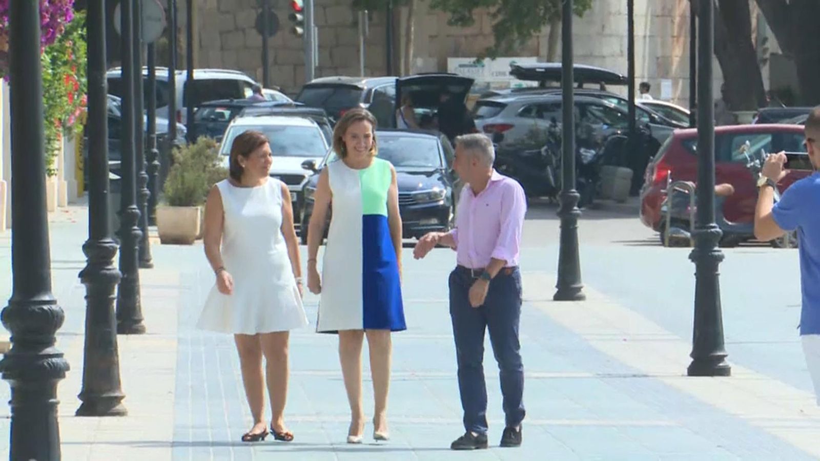 Isabel Bonig i Cuca Gamarra, aquest dissabte a Benicàssim (esquerra i centre)