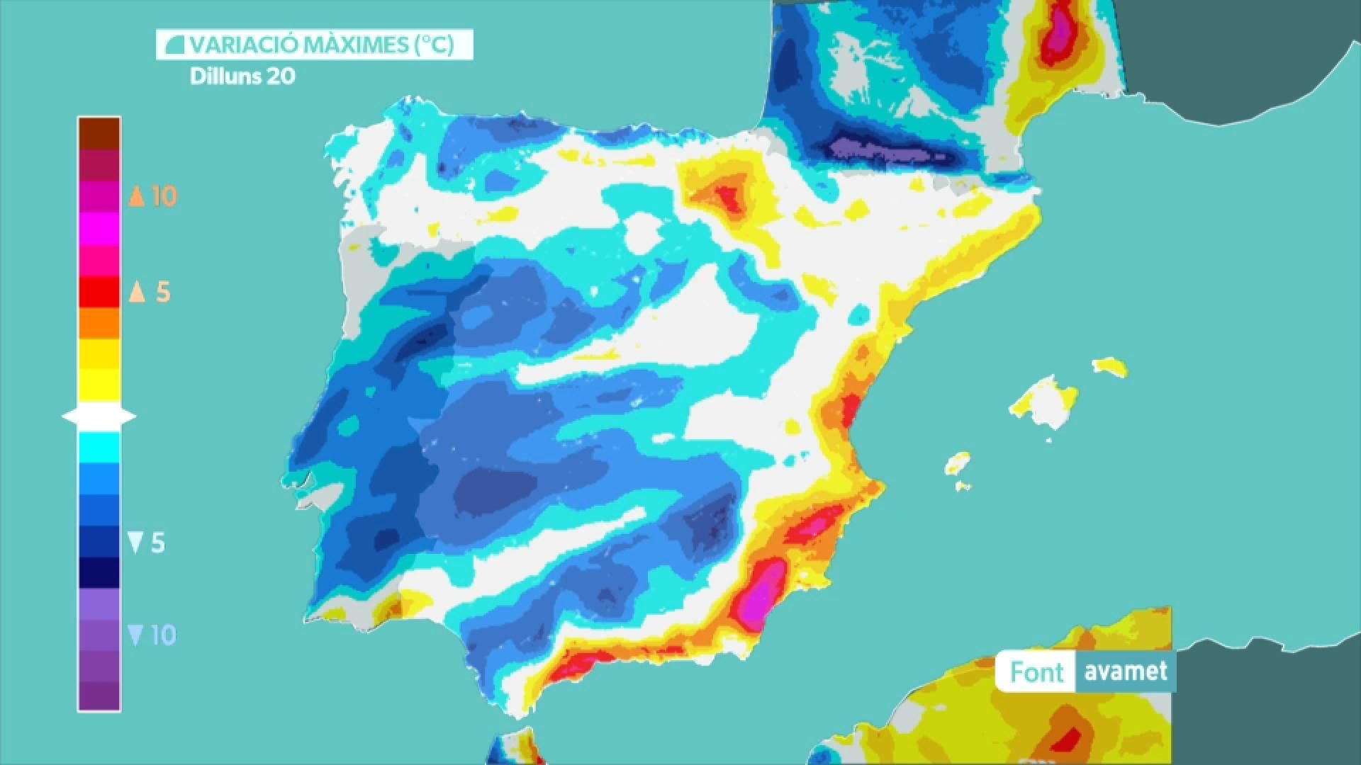 El ponent, protagonista, farà pujar les temperatures al litoral El ponent, protagonista, farà pujar les temperatures al litoral