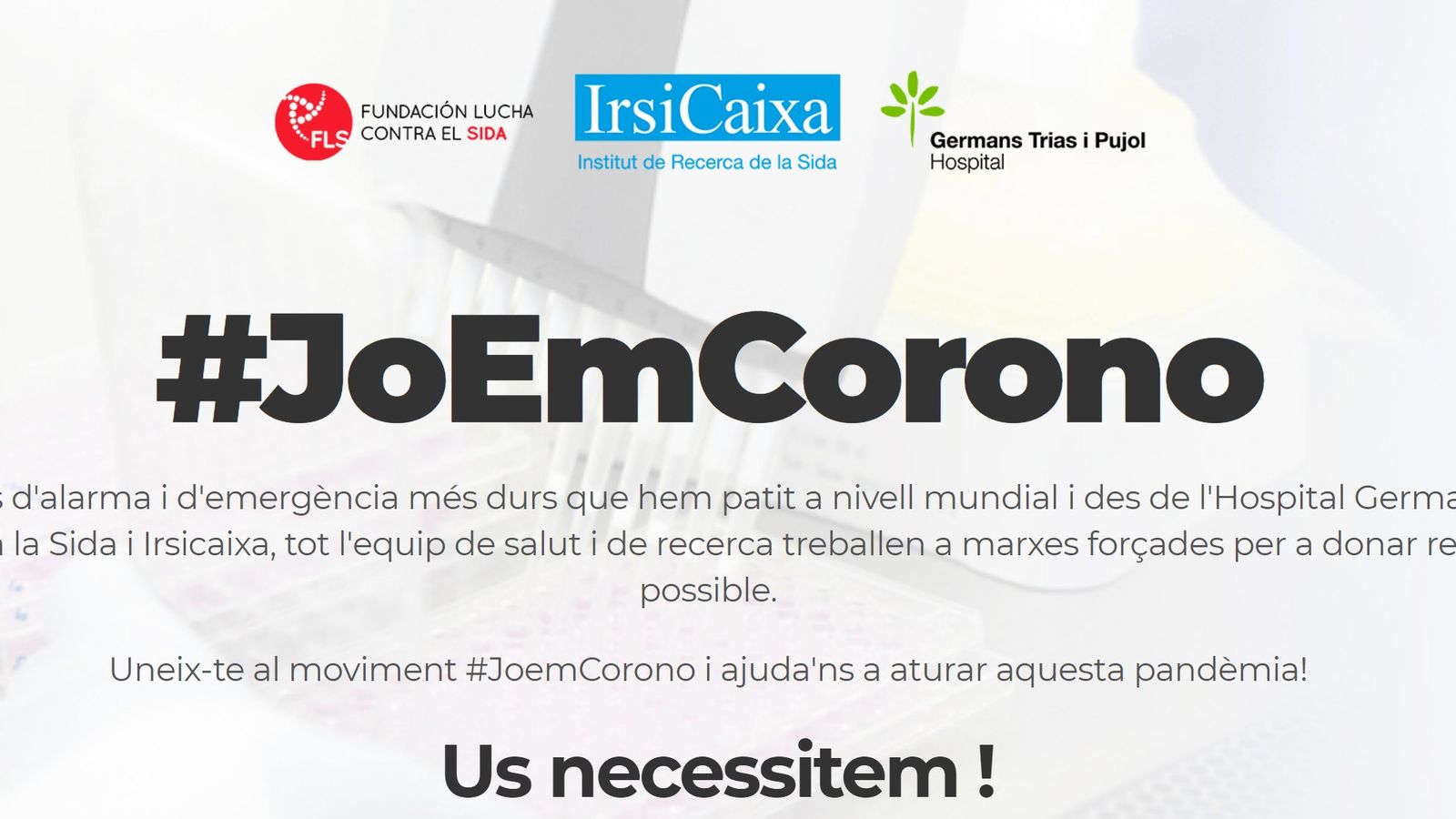 Donacions per a trobar una solució al coronavirus