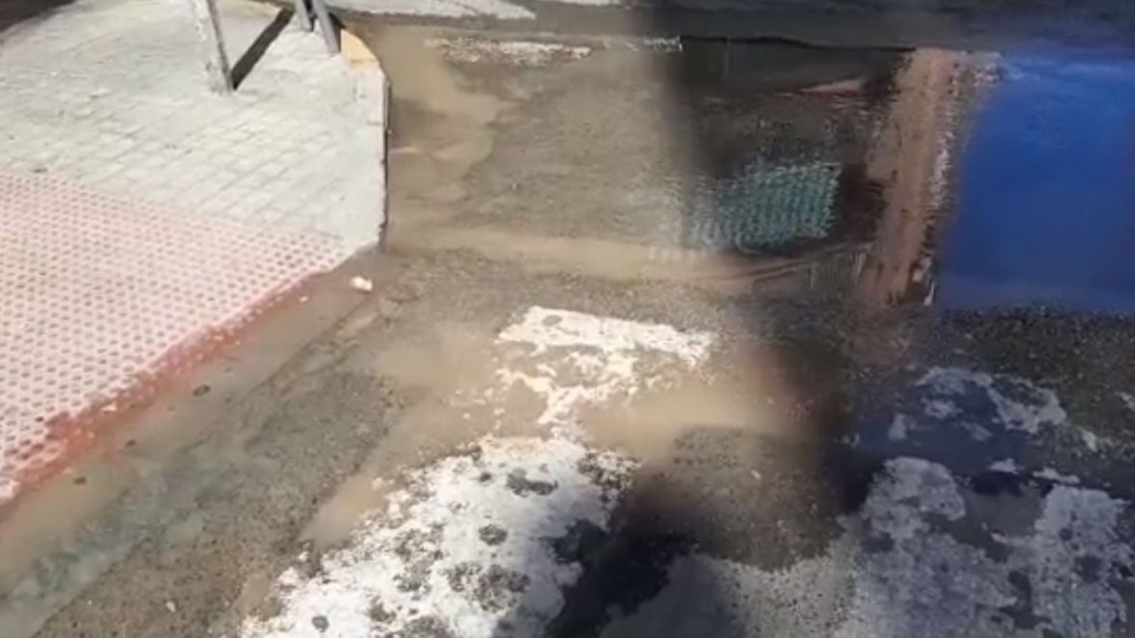 Rebentó d'aigua al nucli antic de Xàtiva