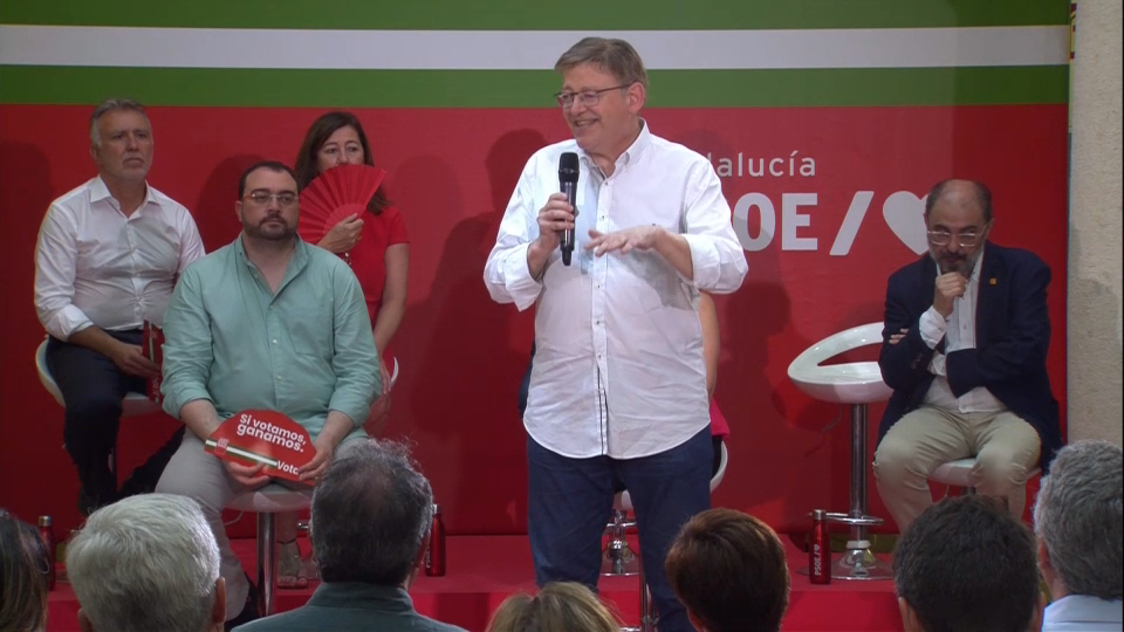 El secretari general del PSPV-PSOE, Ximo Puig, aquest diumenge en un acte de partit a Còrdova