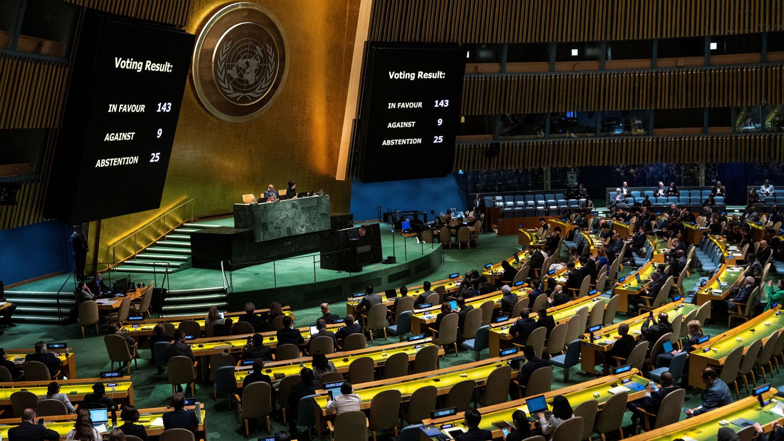 Votació en l'Assemblea General de l'ONU