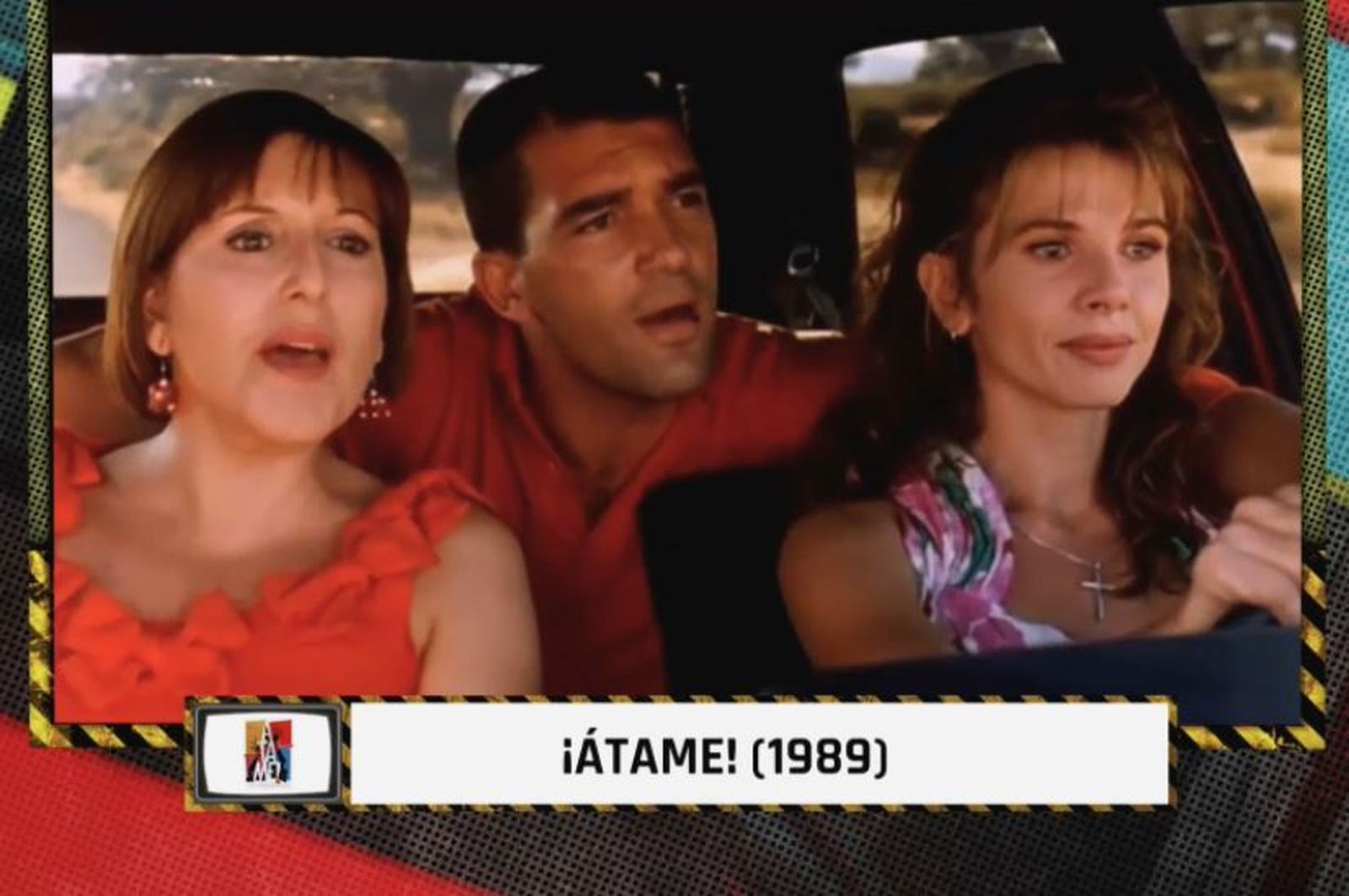 Loles León, Antonio Banderas i Victoria Abril en la película '¡Átame!' d'Almodóvar