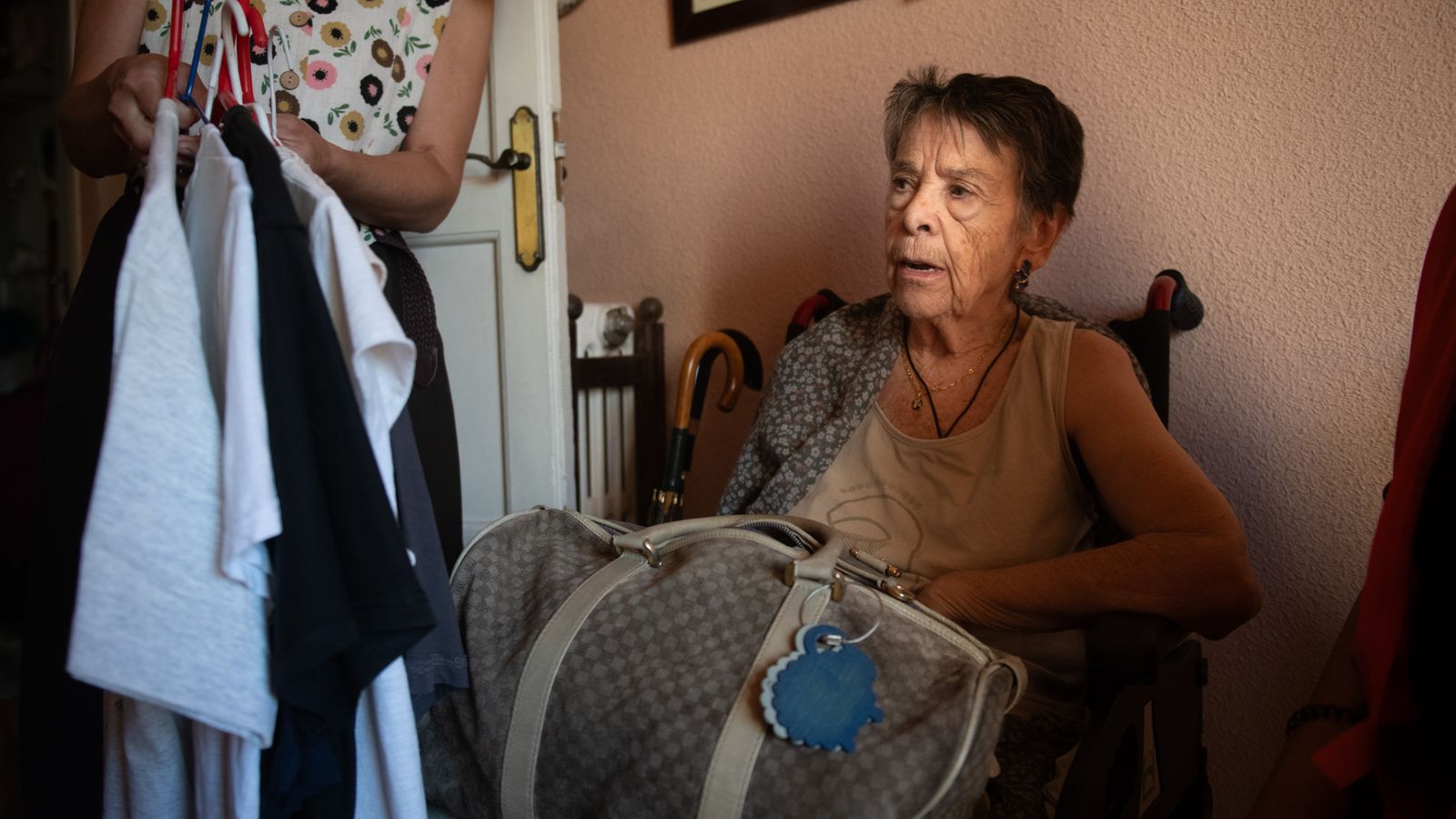 Maricarmen el dia que es preparava per a ser desnonada